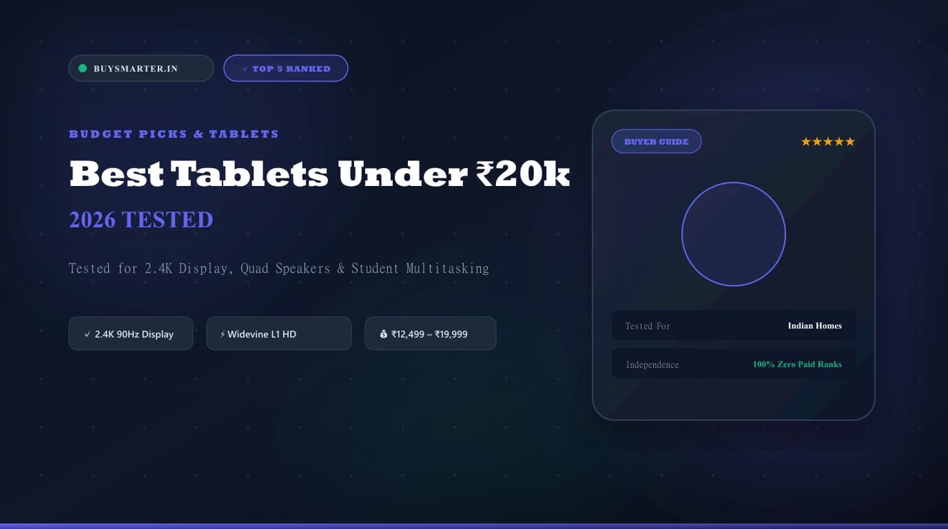 Best Tablets Under ₹20,000 in India 2026: Tested for Students & OTT Streaming